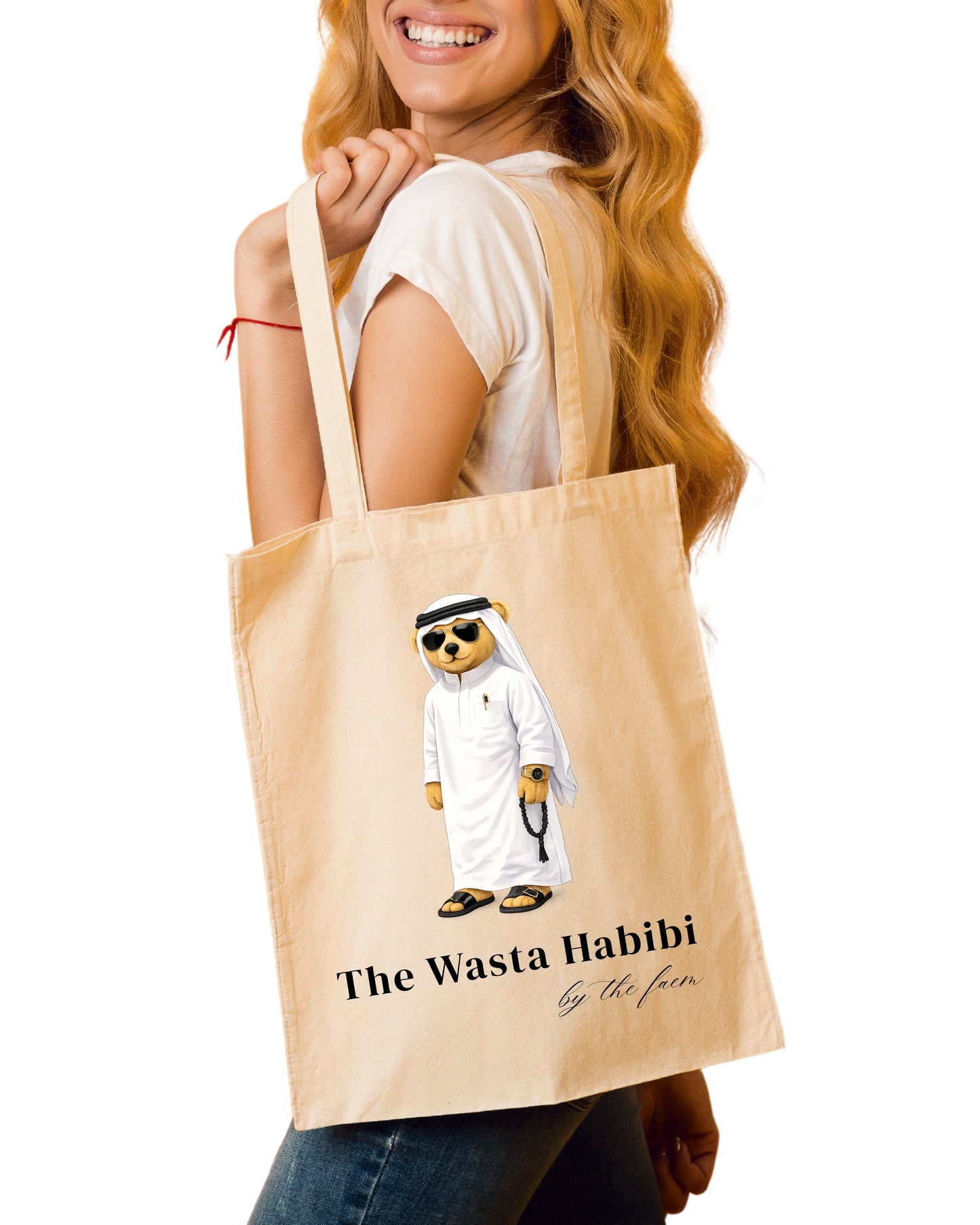 The Wasta Habibi - Tote Bag - White