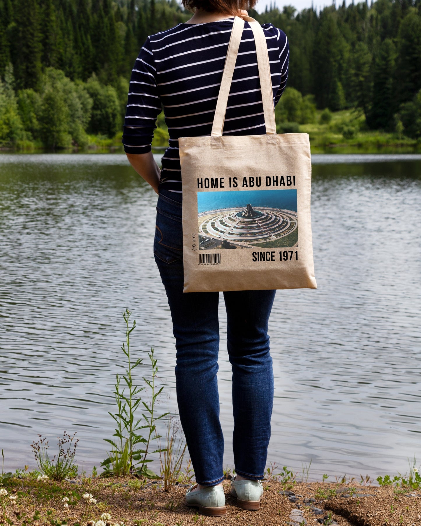 Home is Abu Dhabi Tote Bag- White - Faem