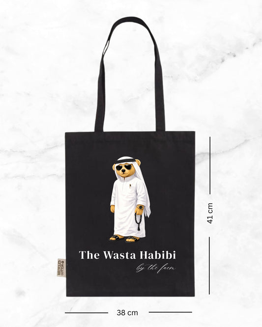 The Wasta Habibi - Tote Bag - Black