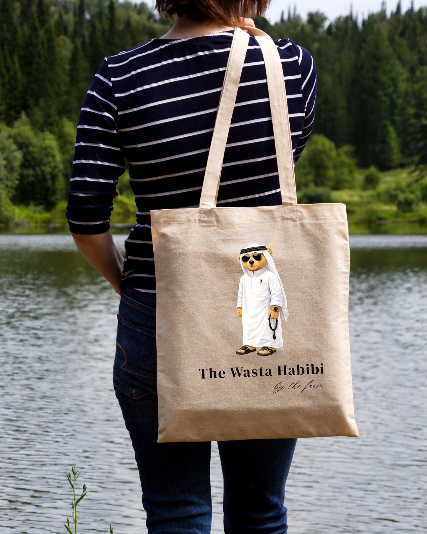 The Wasta Habibi - Tote Bag - White