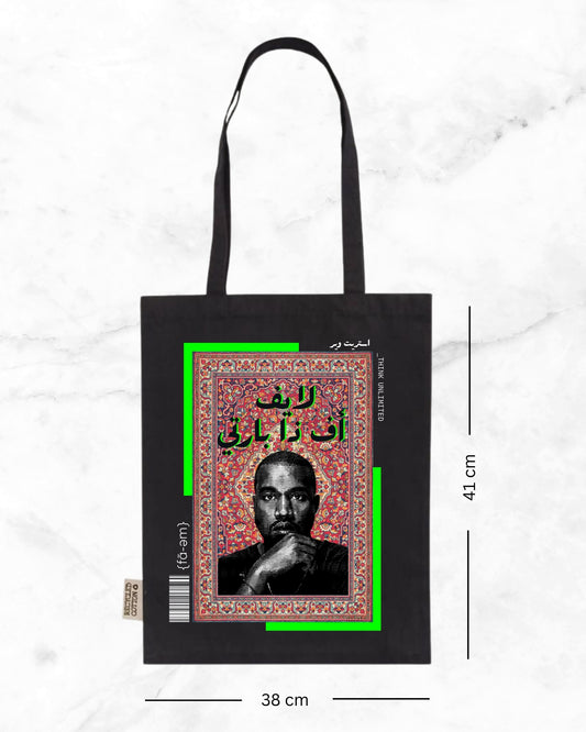 Kanye West Tote Bag- Black