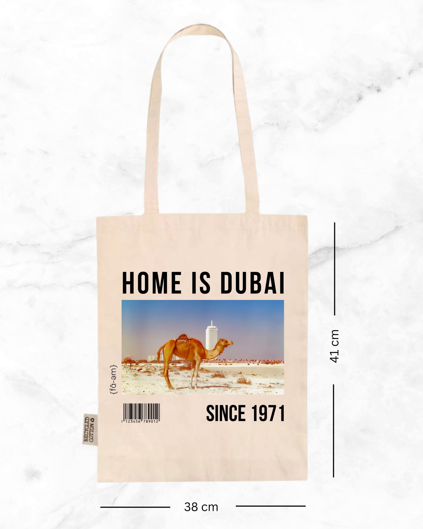 Home is Dubai Tote Bag- White