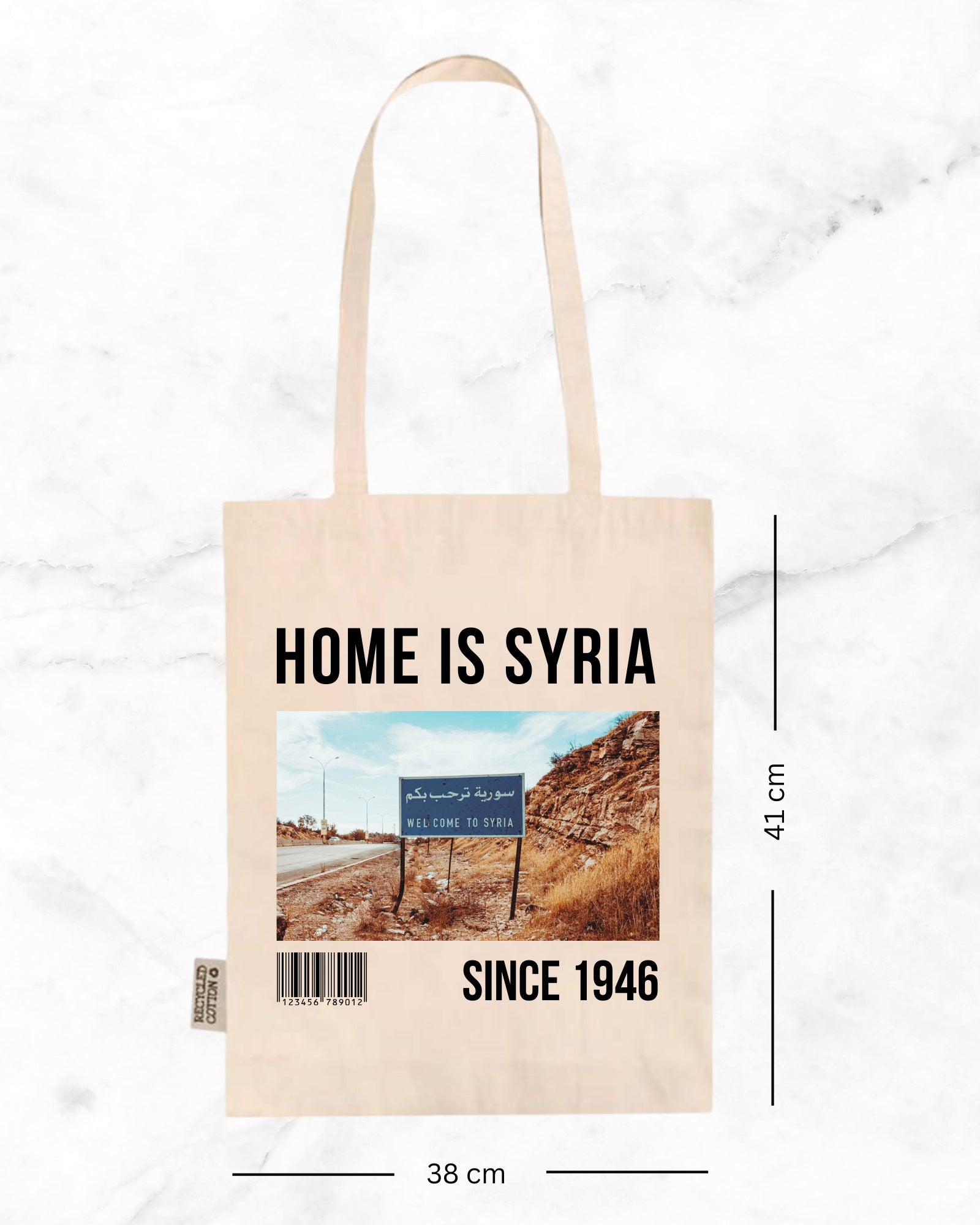 Home is Syria Tote Bag- White - Faem